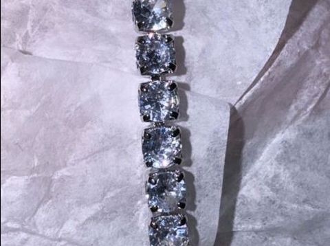 4mm White Gold CZ Tennis Bracelet 7 ' Inch