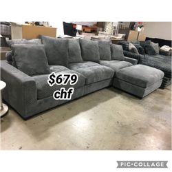 Black Friday 4 Piece Corduroy Modular Sectional Sofa  