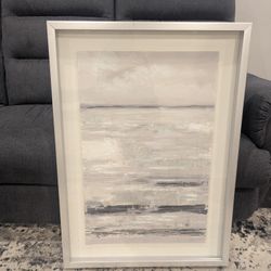 Limited Edition Gray Brush strokes Abstract Wall Art Minimalist Modern Home Decor 