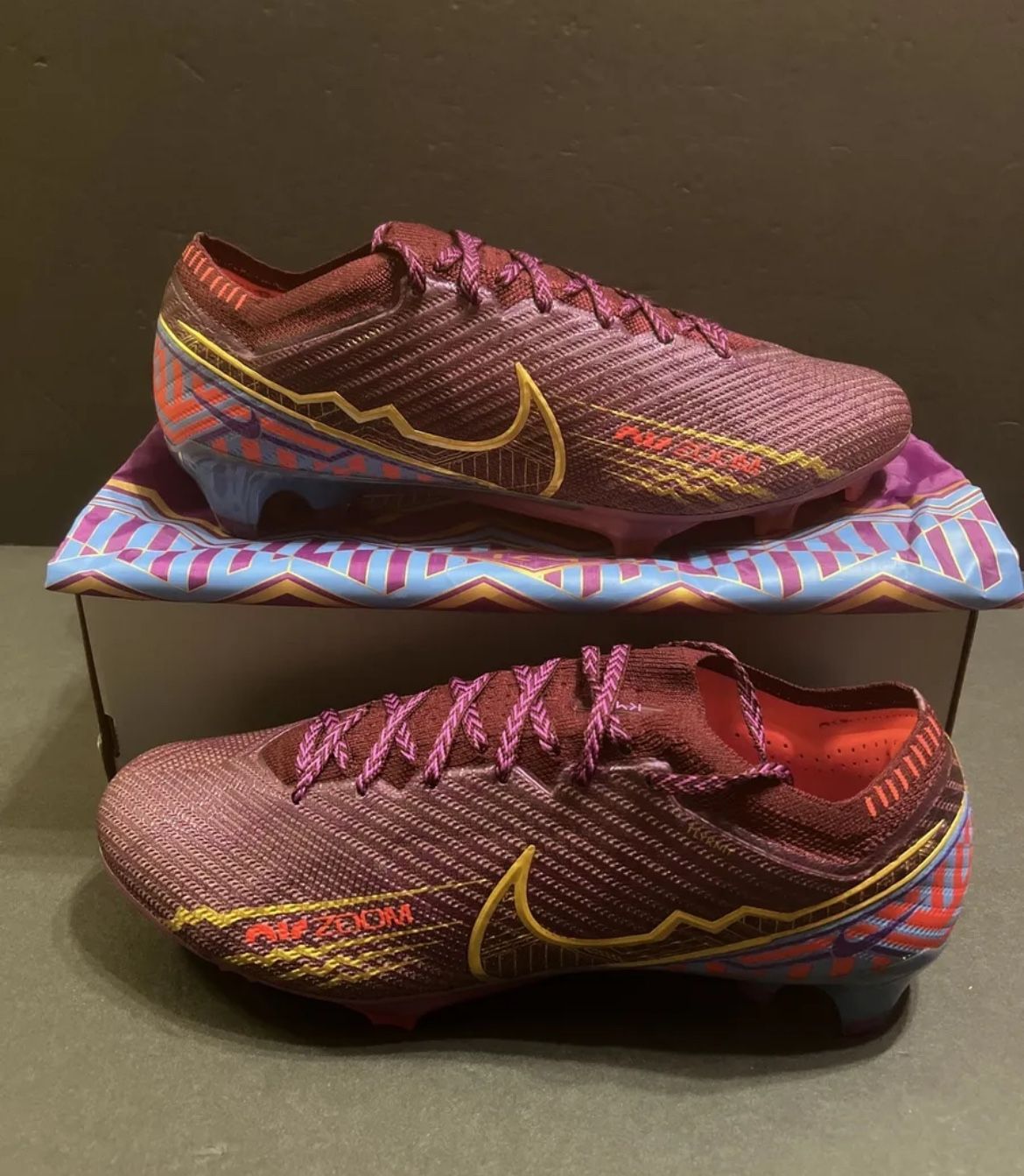 Nike Elite Soccer Cleats Men Size 8 Mbappe Purple