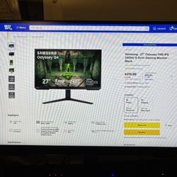 Samsung Odyssey IPS 240Hz gaming Monitor 27”
