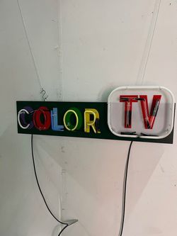 Color TV Neon Sign