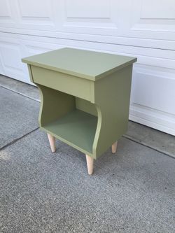 Very small vintage MCM nightstand newly painted