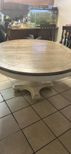 Oval pedestal dining Table  kitchen 48”x65”)