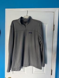 Patagonia Men's Grey Quarter Zip Sweater Fleece XL