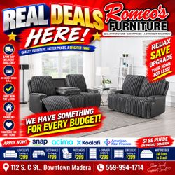 sofa  starting at $399 black or gray