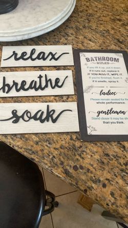 6 piece bathroom decor set