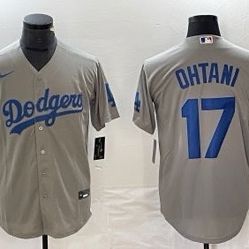 Grey dodgers Ohtani Jersey #17