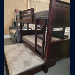 Bunk Beds Twin Twin Twin Pinewood Colors / ********Lieras Madera 100%******