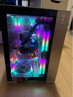 White Lian Li Case Bundle w/ NZXT LCD AIO, UNI Fans & V850 PSU