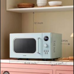 Retro Blue Microwave Works Perfect