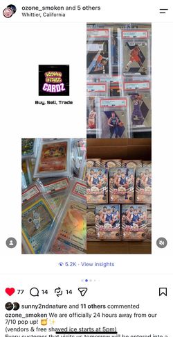 Card Pop Up In Whittier Buying Selling Trading  Free Gifts Raffles