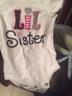 Little sister onesie 3 months