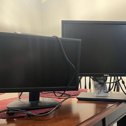 Two Dell monitors