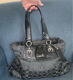 Coach black signature C purse
