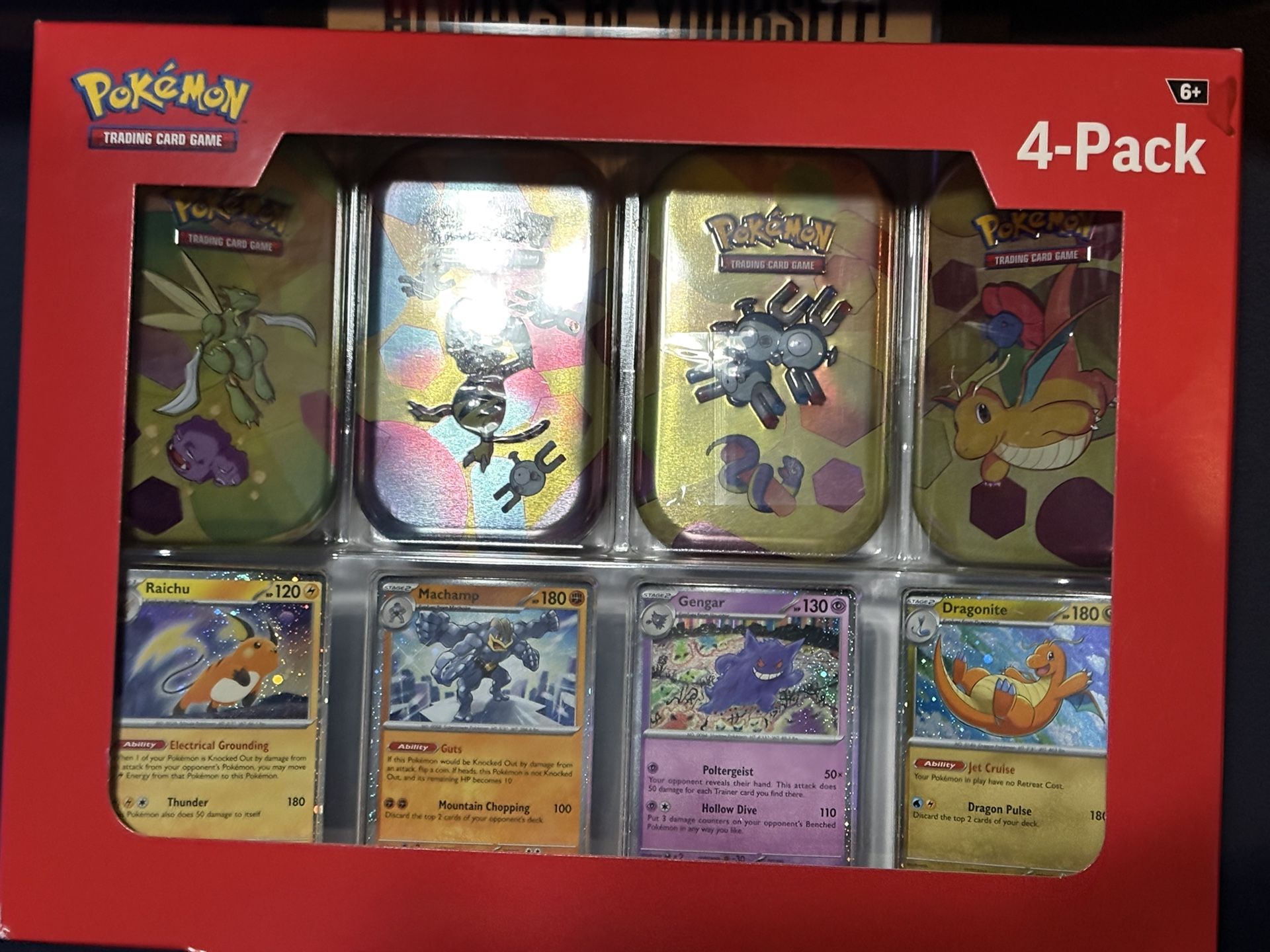 Pokémon Trading Card Game – 4-Pack Mini Tin Collection (Sealed)