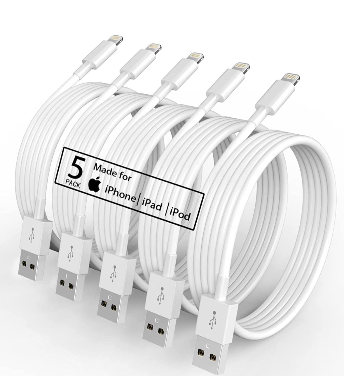 5pack IPhone Charger 6ft