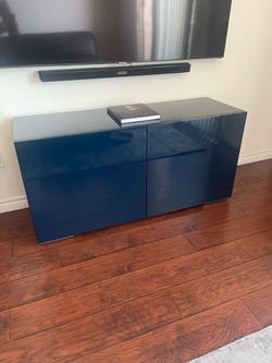 CB2 Fuel Navy Credenza