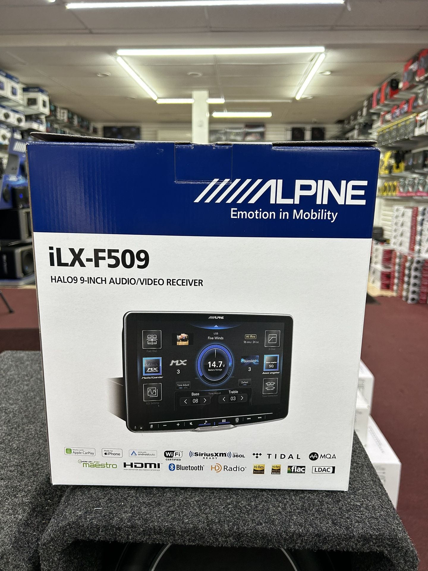 Alpine ILX-509 Wireless Carplay Android Auto 9 Inch Touch Screen Stereo System