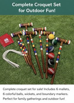 Complete Croquet Set – Ready to Play – $15