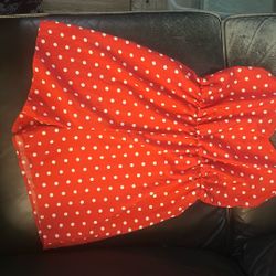 Mossimo, size medium, red with white polka dots, romper