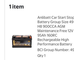Battery H8/49 for Mercedes Benz c240