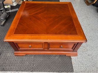Large Wooden Square Coffee Table