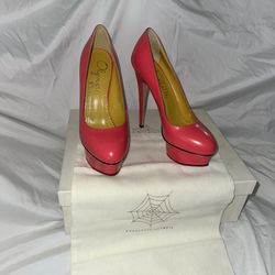 Charlotte Olympia Pink Dolly heels 