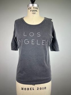 Mouchette Cold Shoulder T-Shirt Los Angeles Graphic Cotton Blend XS