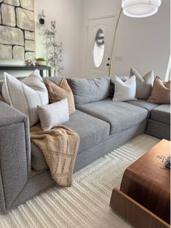 Large Gray sectional couch