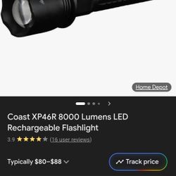Coast 8000 Lumens Rechargeable Flashlight 