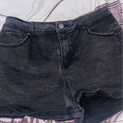 black shorts