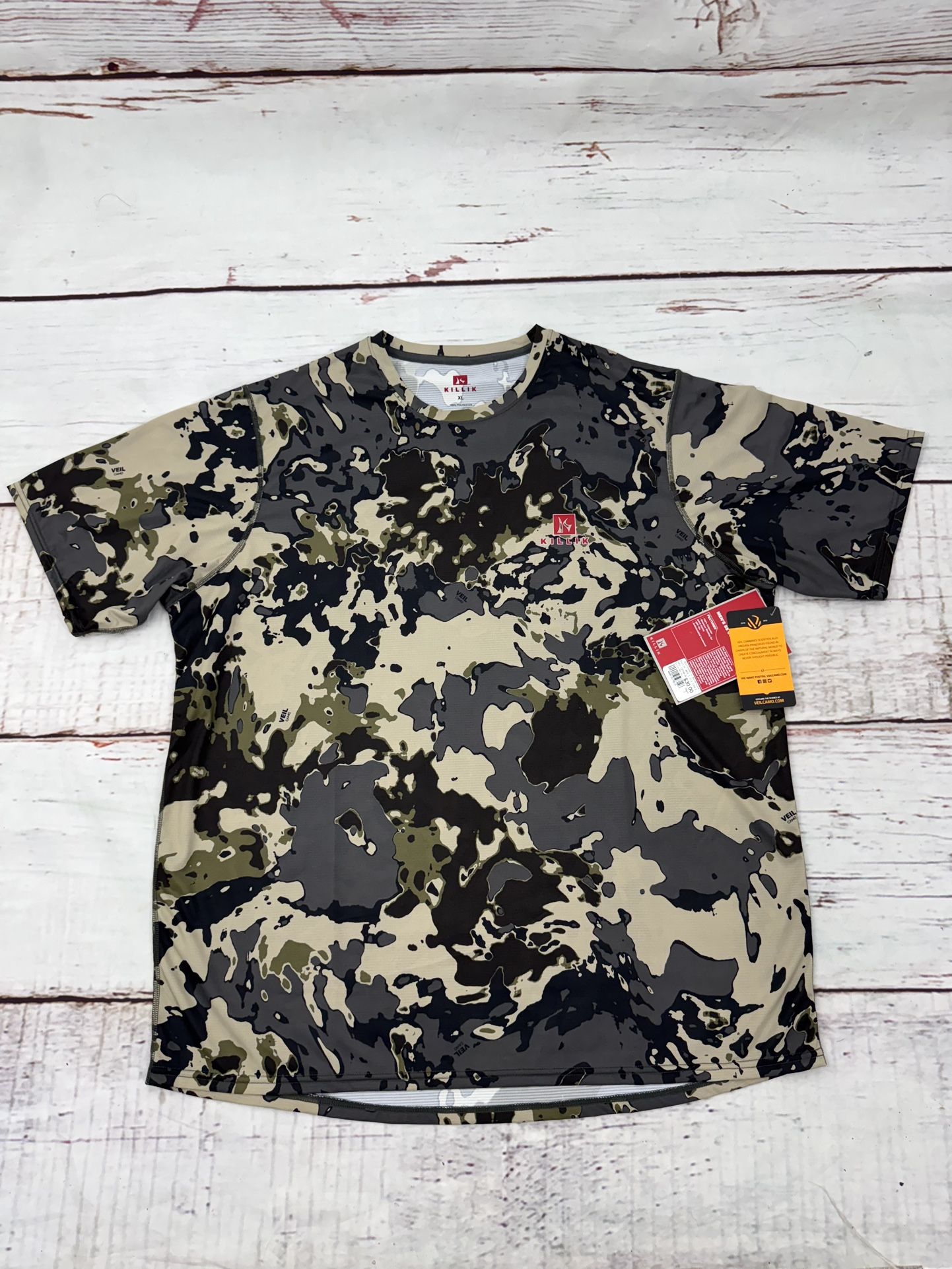Killik Shirt Mens XL Camouflage Camo Short Sleeve Hunting fishing Outdoors new