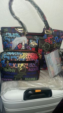 Purse with small bag for cosmetics & wallet