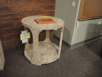 Perennial Home Blanco 1 Shelf End Table - Natural White