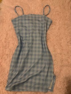plaid mini dress