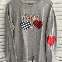 Heart Sweatshirt, XXL