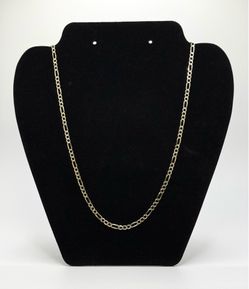 14Kt Figaro Chain w/ Diamond Cut