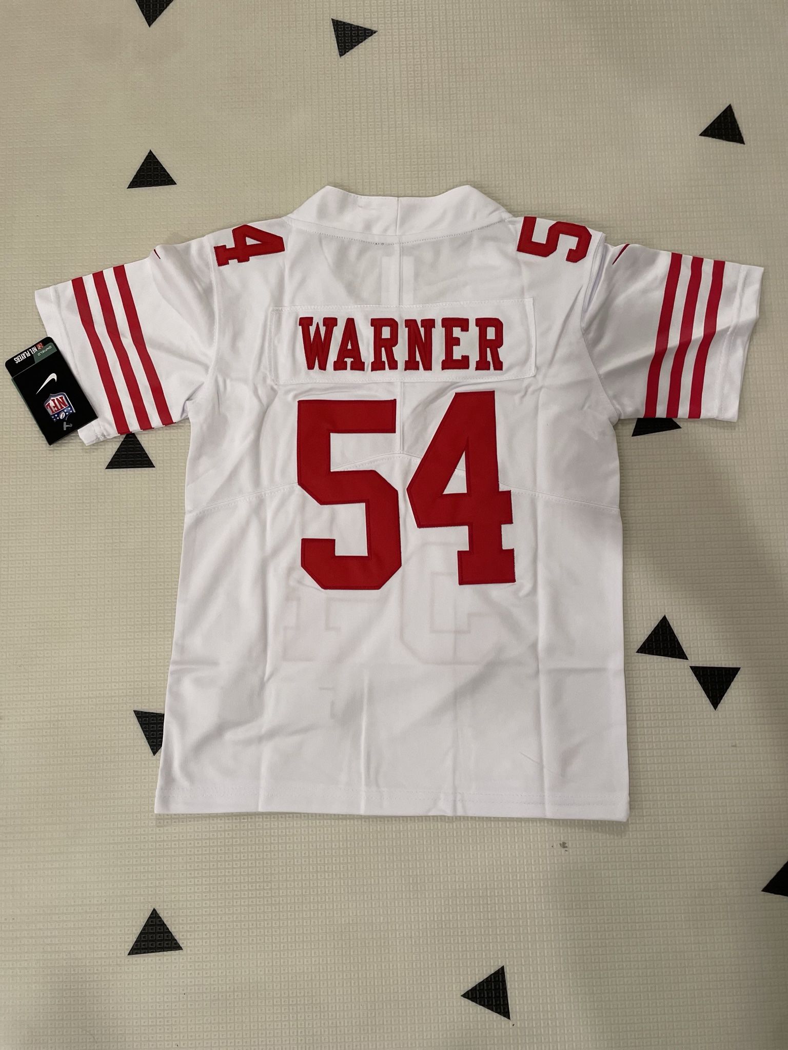Youth San Francisco 49ers Warner White Stitched Jersey, S To Xl