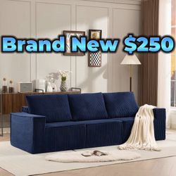 Blue 3 Seater Couch 🛋️ Brand New In Package Delivery Extra Cost 
