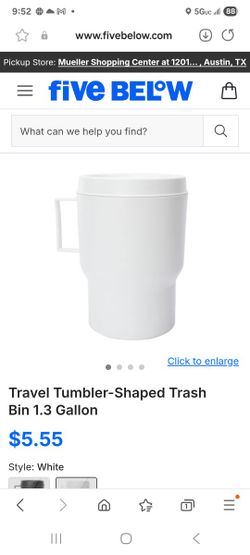 Travel Shaped Trash Bin - White