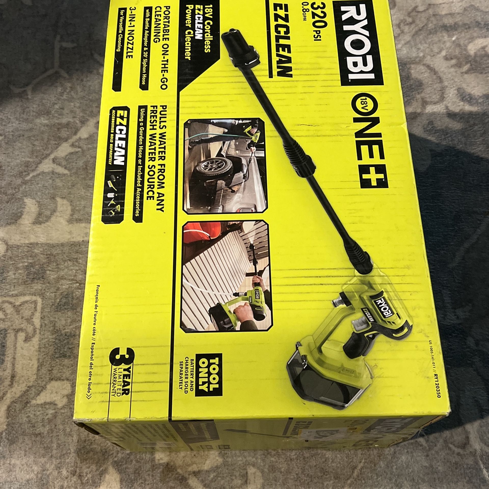 Ryobi 18v Cordless Ezclean Power Cleaner
