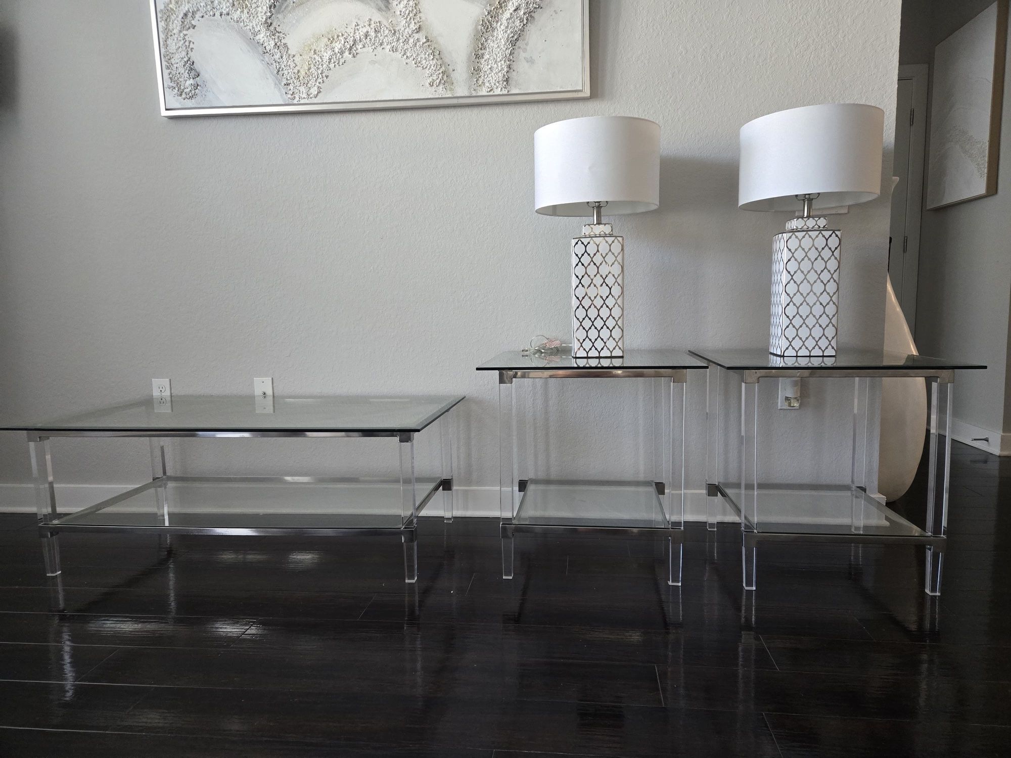 Center and Side tables Including Lamps