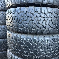 Set of LT275/70R18 BFGoodrich all terrain tires