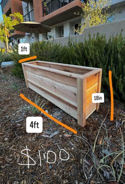 Brand new handcrafted cedar planters made with quality materials & constructed with durability.