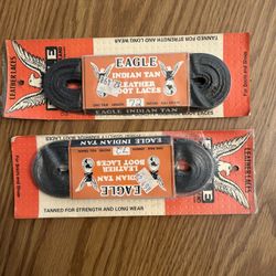 Vintage Leather 72” Boot Laces - New