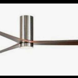 Luxury Ceiling Fan 52" LED Remote 400 Sqft In Brushed Nickel