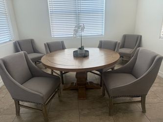Dining table and chairs