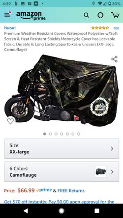 Motorcycle cover and rain suit