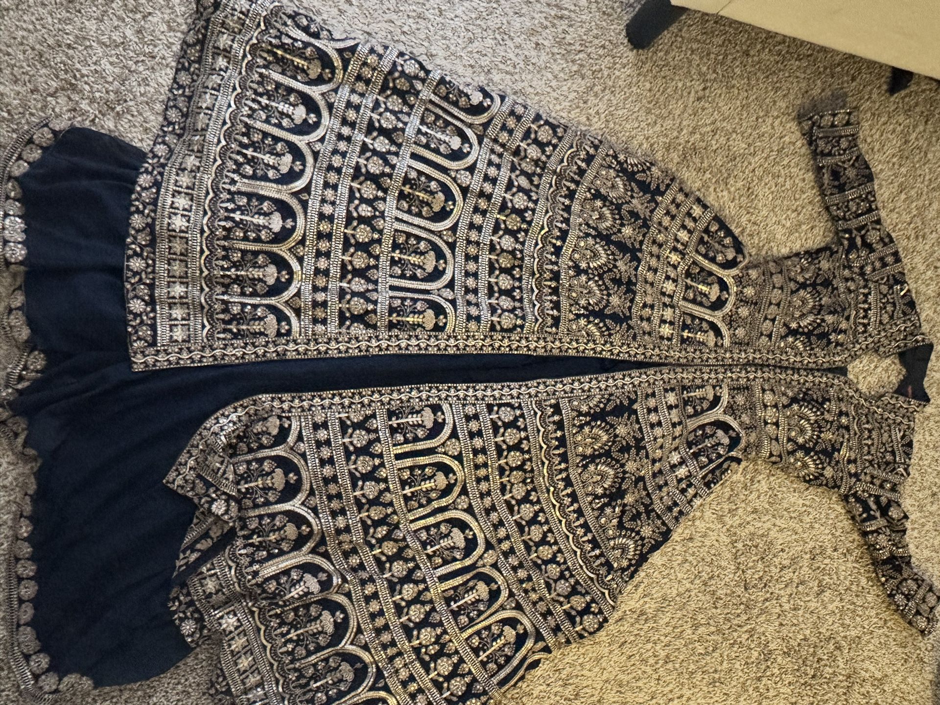 New Never Worn Navy And Gold Dress -$60